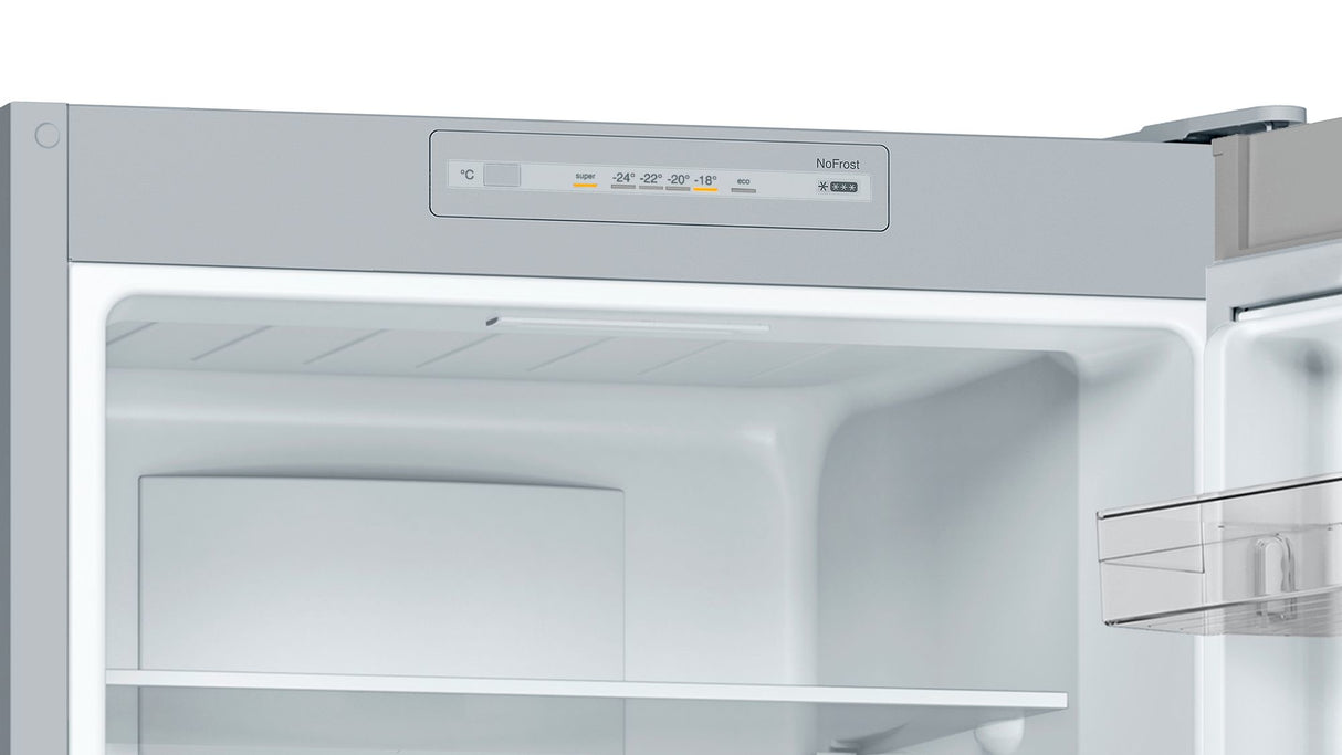 Bosch Serie 2 KGN33NLEB køle-/fryseskab Fritstående 282 L Rustfrit stål