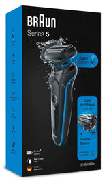 Braun 51-B1000s Folie shaver Sort, Blå