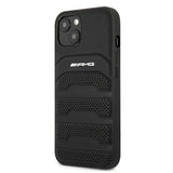 AMG Leather Debossed Lines case for iPhone 13 mini - black