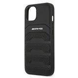 AMG Leather Debossed Lines case for iPhone 13 mini - black