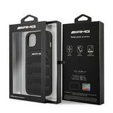 AMG Leather Debossed Lines case for iPhone 13 mini - black