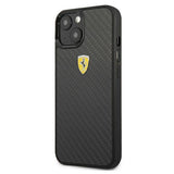 Ferrari FEHCP13SFCABK iPhone 13 mini 5.4" black/black hardcase On Track Real Carbon