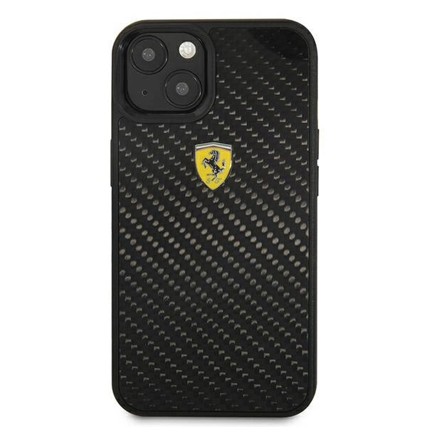 Ferrari FEHCP13SFCABK iPhone 13 mini 5.4" black/black hardcase On Track Real Carbon
