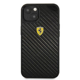 Ferrari FEHCP13SFCABK iPhone 13 mini 5.4" black/black hardcase On Track Real Carbon