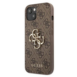 Guess 4G Big Metal Logo Case for iPhone 13 - Brown