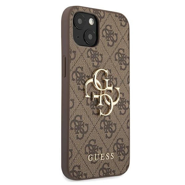 Guess 4G Big Metal Logo Case for iPhone 13 - Brown