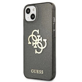 Guess GUHCP13SPCUGL4GBK iPhone 13 mini 5.4" black/black hard case Glitter 4G Big Logo
