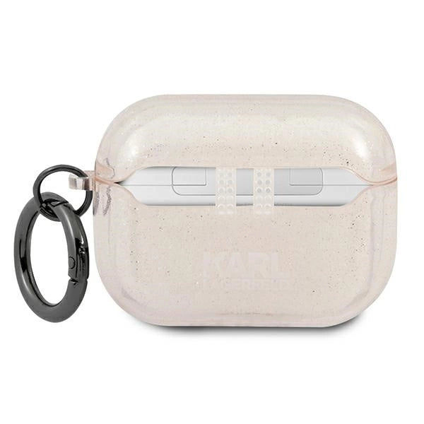Karl Lagerfeld Glitter Karl's Head Case for AirPods Pro - Gold