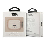 Karl Lagerfeld Glitter Karl's Head Case for AirPods Pro - Gold