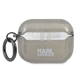 Karl Lagerfeld Glitter Karl's Head Case for AirPods Pro - Black