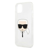 Karl Lagerfeld Glitter Karl's Head case for iPhone 13 mini - silver