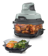 Ninja CRISPi Enkelt 4,5 L 1700 W Varmluftsteger Grøn, Grå, Transparent