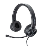 Lindy 20439 hovedtelefoner/headset Ledningsført Kontor/Callcenter USB Type-C Sort