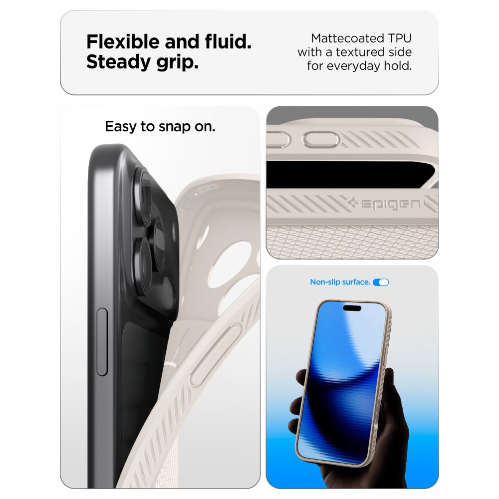 Spigen Liquid Air Iphone 17 Pro / 18 Pro Naturlig Titanium