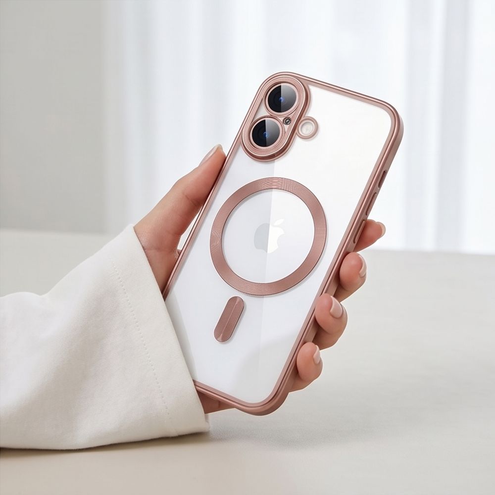Tech Protect Magflex Magsafe Iphone 17 Skinnende Rosagold