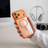 Tech Protect Magpeak Magsafe Cc Iphone 17 Pro Max / 18 Pro Max Cosmic Orange/Clear