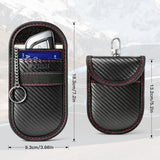 Tech Protect Klr100 Etui Nøglefri Rfid Signalblokker Kullstof Sort/Rød