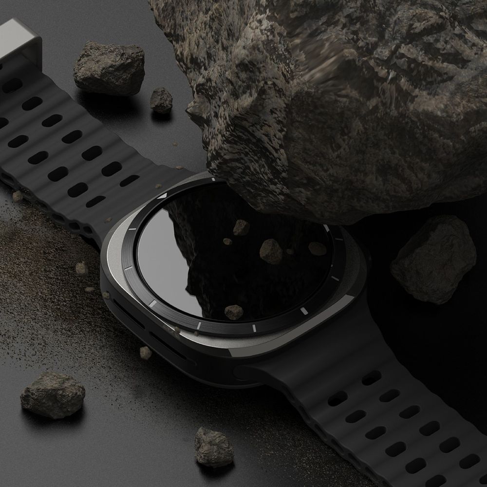 Ringke Slim & Hærdet Glas Samsung Galaxy Watch Ultra 2024 / 2025 (47 Mm) Titaniumsort
