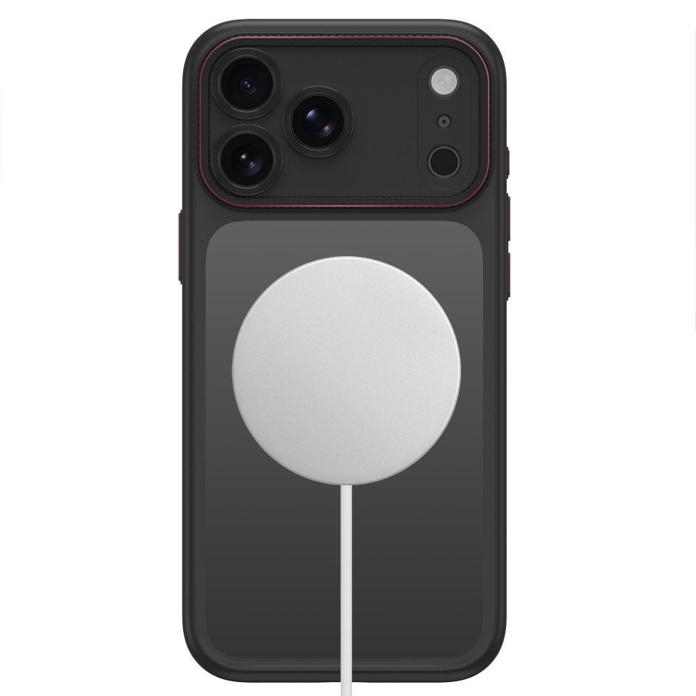 Tech Protect Magcam Magsafe Iphone 17 Pro Max / 18 Pro Max Mat Sort/Rød
