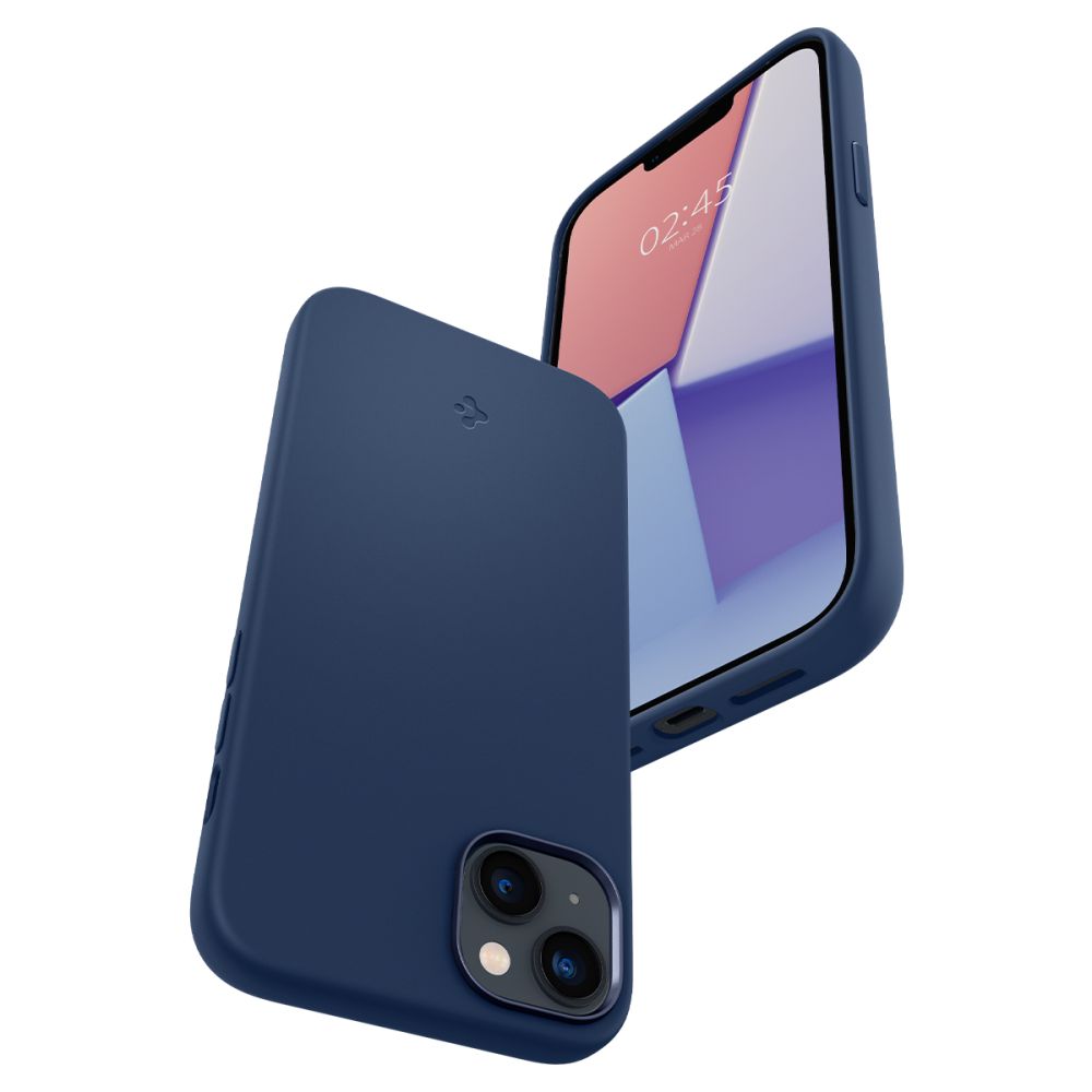 Spigen Silikone Fit Mag Magsafe Iphone 14 Plus / 15 Plus Navy Blå