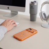 Tech Protect Magprime Magsafe Cc Iphone 17 Pro / 18 Pro Mat Cosmic Orange