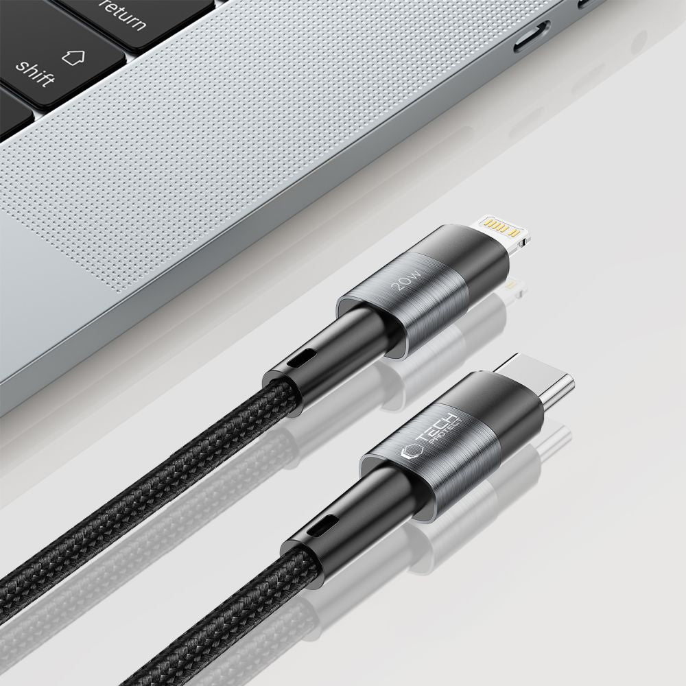 Tech Protect Ultraboost Lightning Kabel Pd 20 W / 3 A 200 Cm Grå