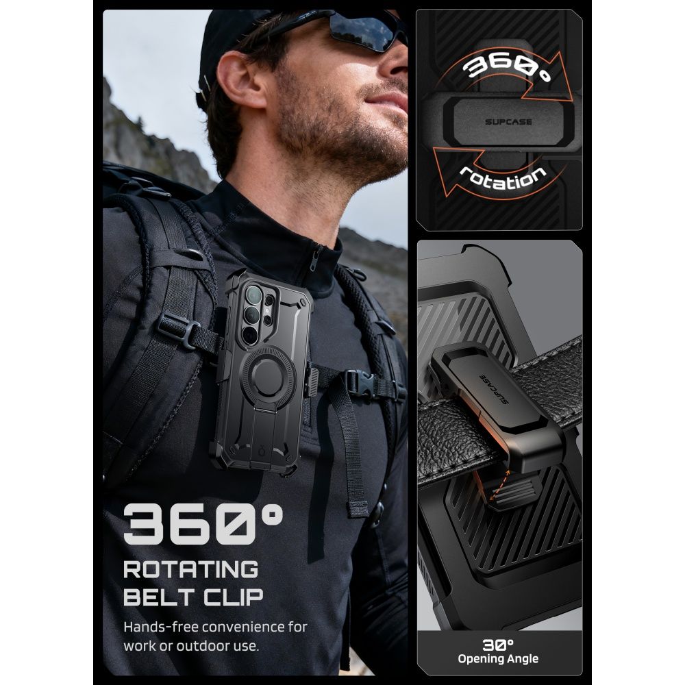 Supcase Unicorn Beetle Pro Mag Magsafe 2 Sæt Galaxy S26 Ultra Sort