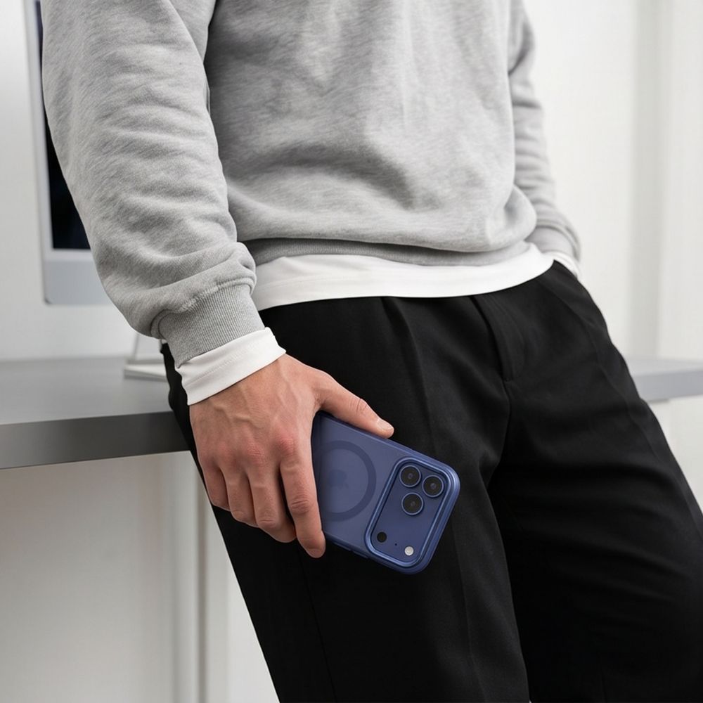 Tech Protect Magzero Magsafe Iphone 17 Pro Max / 18 Pro Max Mat Dyb Blå
