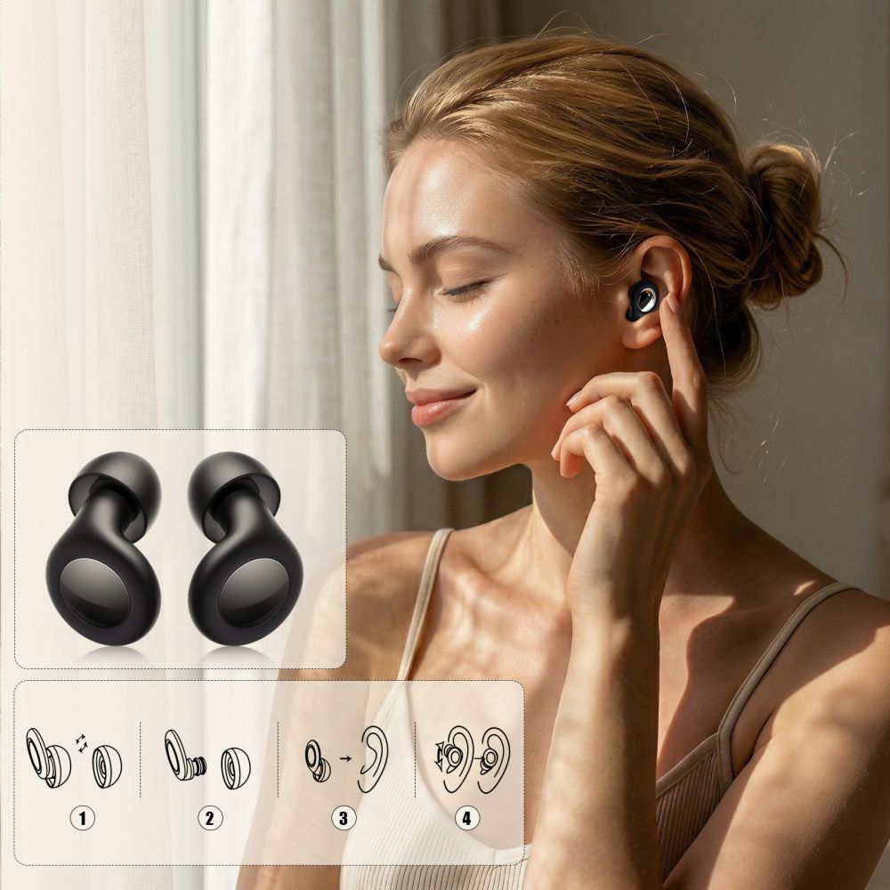 Tech Protect Quietfit ørepropper Sort