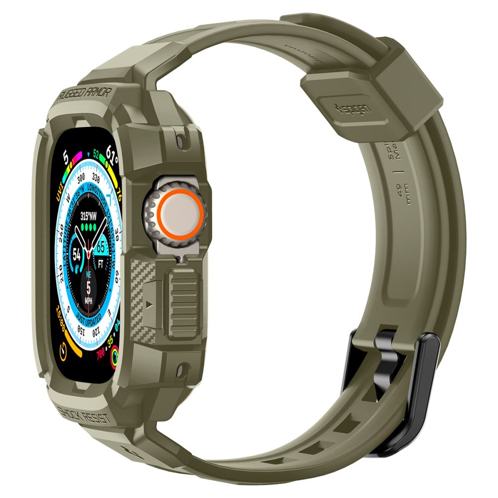 Spigen Rugged Armor ”Pro” Apple Watch Ultra 1 / 2 / 3 / 4 (49 Mm) Vintage Khaki