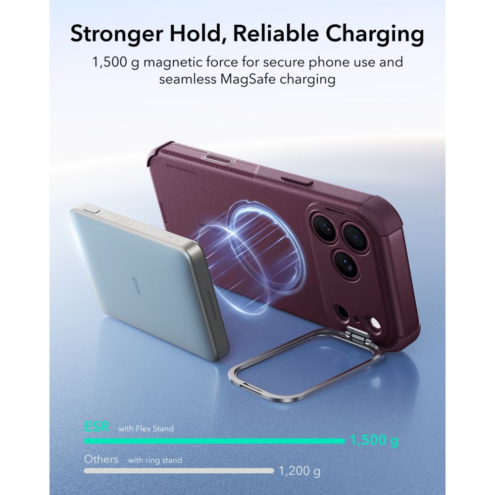Esr Cyber Tough Støtte Magsafe Iphone 17 Pro / 18 Pro Dyb Burgundy