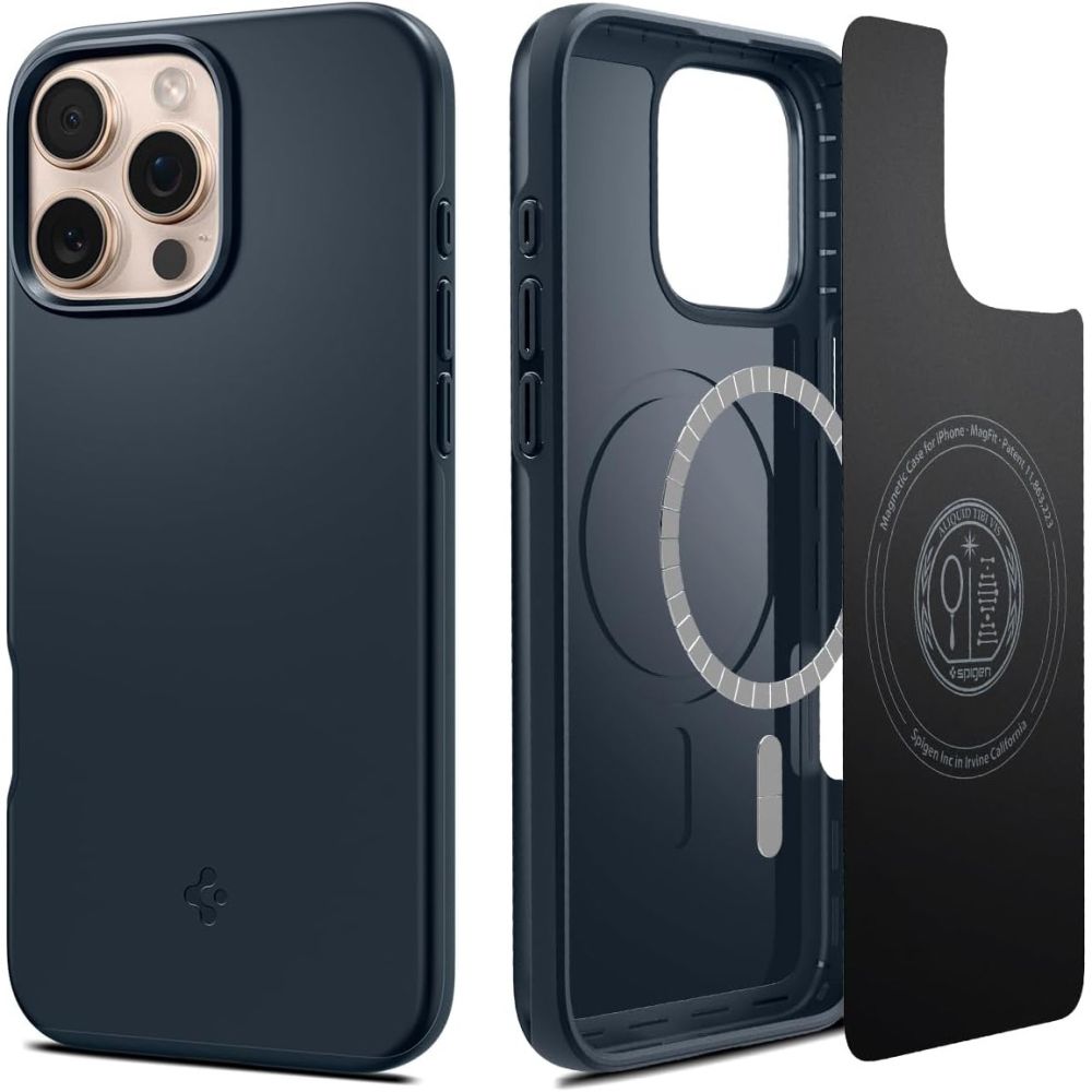 Spigen Thin Fit Mag Safe Til Iphone 16 Pro Metal Slate