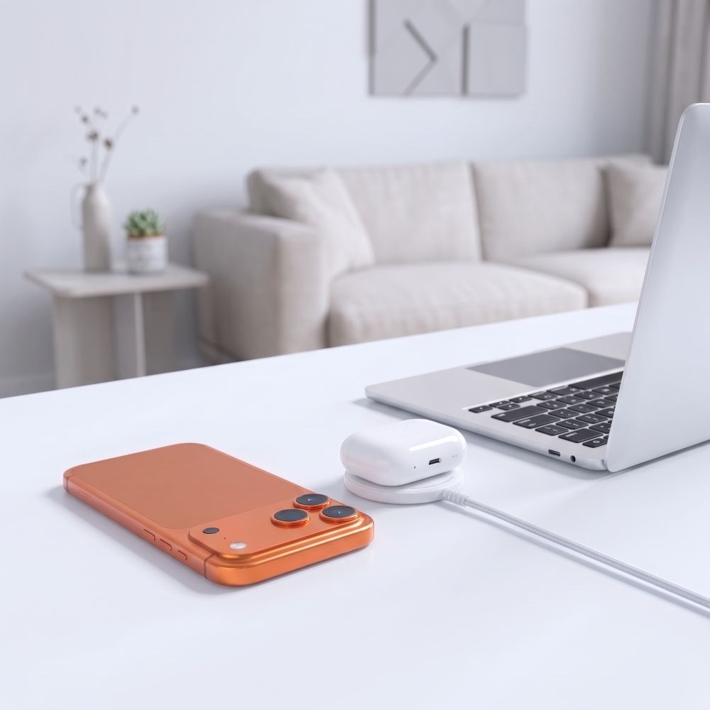 Tech Protect A54 Magnetisk Magsafe Trådløs Opladder 25 W Qi2.2 Hvid
