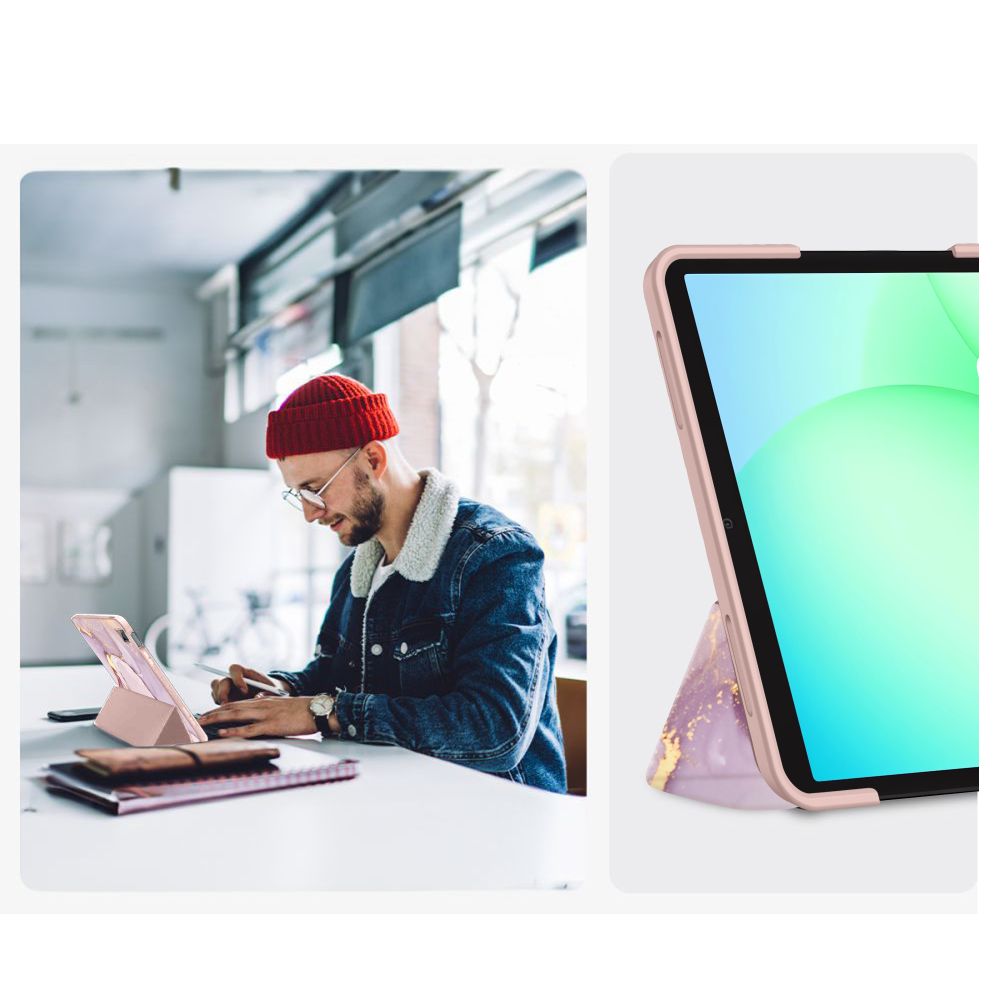 Tech Protect Smartcase Til Galaxy Tab A9+ / A11+ Plus 11.0 X210 / X215 / X216 / X230 / X235 / X236 Marmor