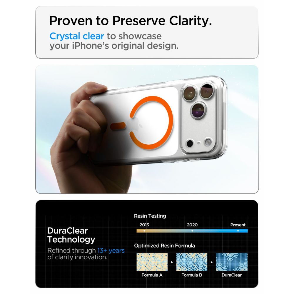Spigen Ultra Hybrid Magsafe Iphone 17 Pro / 18 Pro Klar/Orange