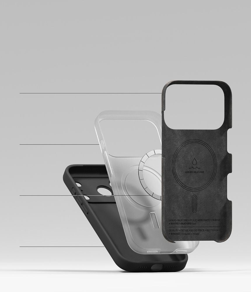 Ringke Silikone Magnetisk Magsafe Iphone 18 Pro Max Sort