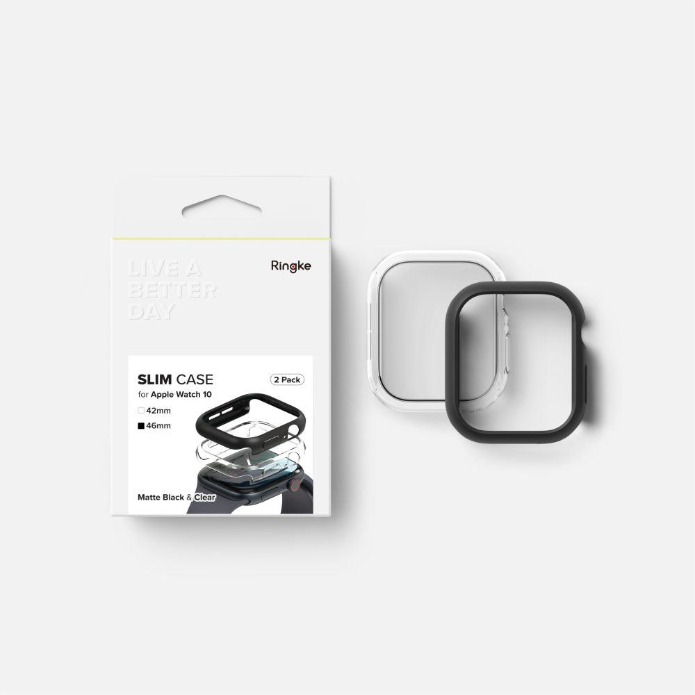 Ringke Slim 2 Pak Apple Watch 10/11 (46 Mm) Klar & Matsort
