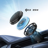 Tech Protect V9 Arcticboost Magnetisk Magsafe Dashboard & Ventilation Trådløs Opladder Til Bilholder 25 W Qi2.2 Sort
