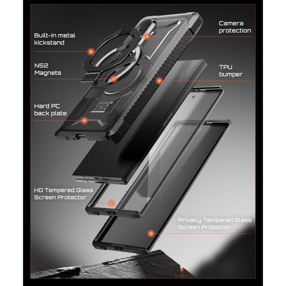 Supcase Ub Grip Mag Magsafe 2 Sæt Galaxy Z Fold 8 Ultra Sort