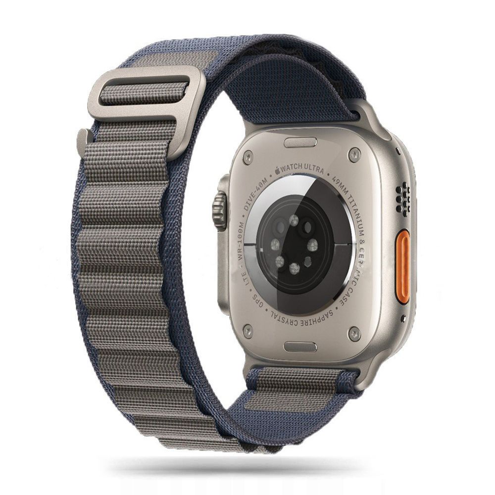 Tech Protect Nylon Pro Apple Watch 8 / 9 / 10 / 11 / Se / Ultra (44 / 45 / 46 / 49 Mm) Marineblå / Grå