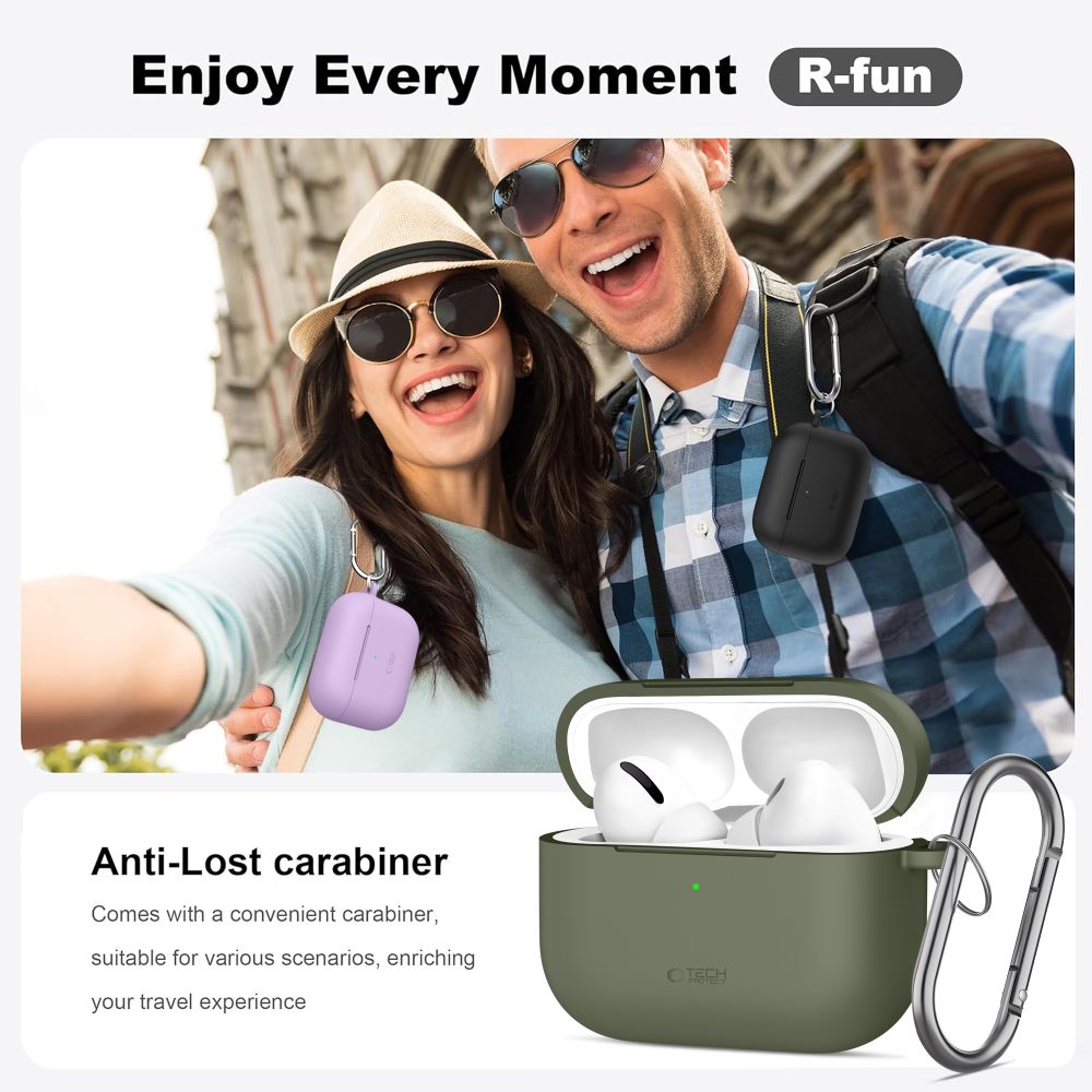 Tech Protect Silikonekrog Til Apple Airpods Pro 3 Sort
