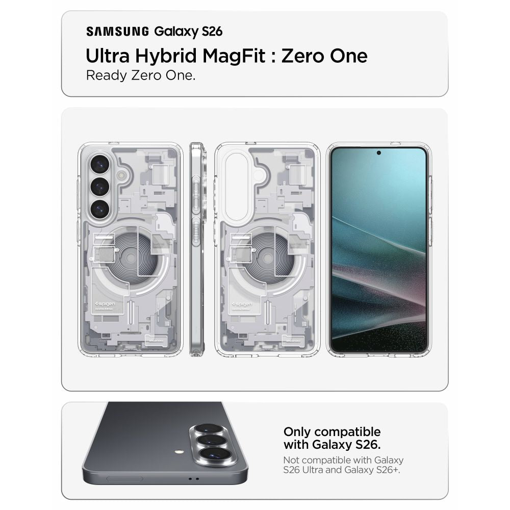 Spigen Ultra Hybrid Magasafe Galaxy S26 Zero One Hvid