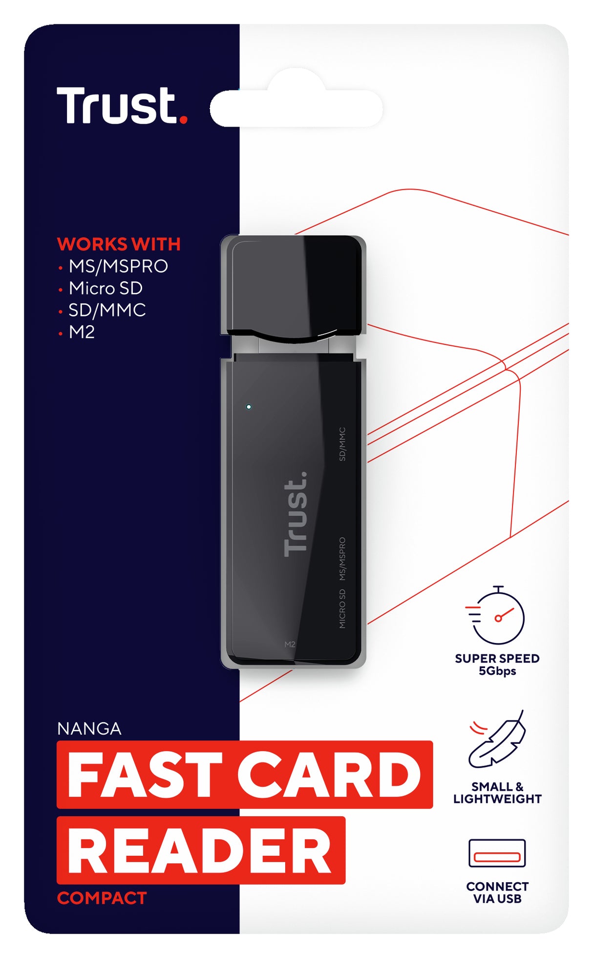 Trust Nanga USB 3.1 cardreader 302176