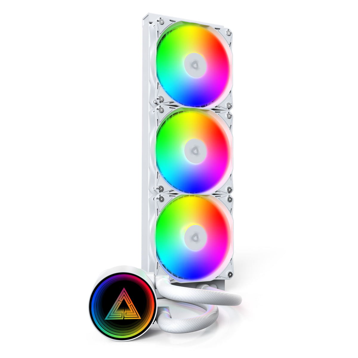 Montech LightFlow ARGB 360 Processor Alt-i-en væskekøler 12 cm Hvid 1 stk