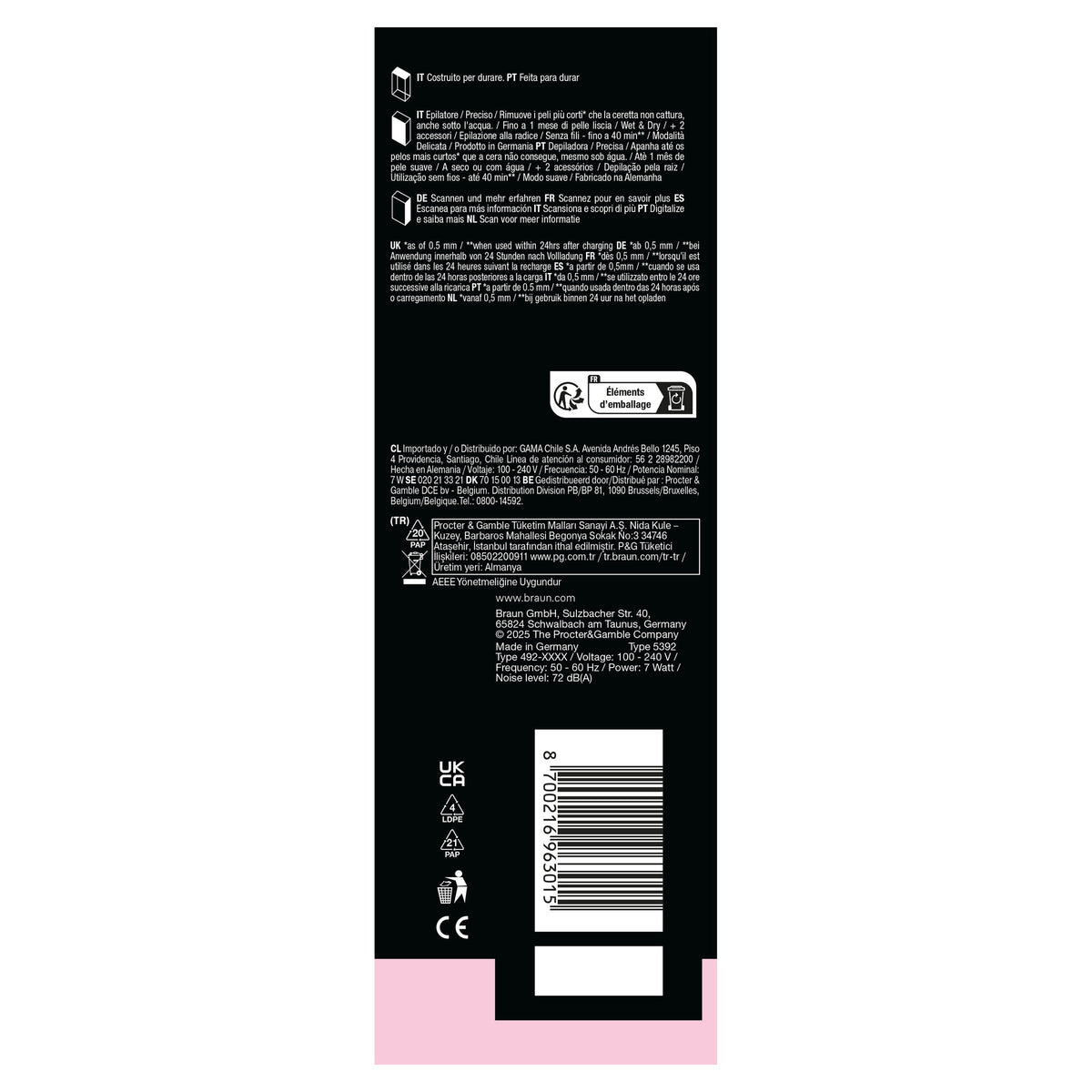 Braun - Silk·epil 5 Wet & Dry Epilator - Flamingo Pink