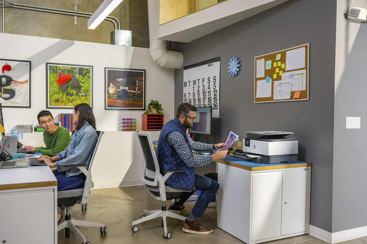HP OfficeJet Pro 9120b Trådløst All-in-One Farve Printer, Tosidet print; Kopimaskine, scanner