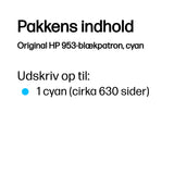 HP 953 Cyan 630 sider Blæk F6U12AE