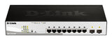 D-Link DGS-1210-08P Administreret L2 Gigabit Ethernet (10/100/1000) Strøm over Ethernet (PoE) Sort