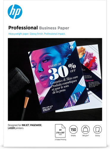 HP Professional Business-papir, blankt , 180 g/m2, A4 (210 x 297 mm), 150 ark