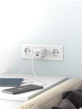 Goobay Multiport GaN Adapter 65Watt 2xUSB-C + 1xUSB-A Hvid